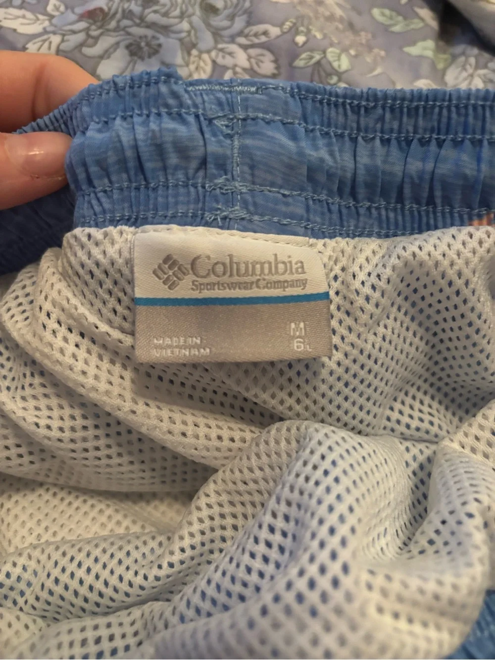 Columbia PFG Backcast 2 Light Blue Swim Shorts Size Medium A00406